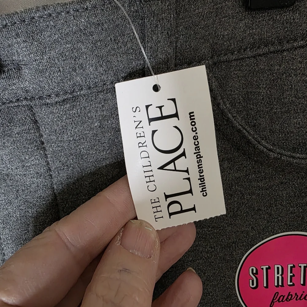 NWT Girls Children's Place Gray‎ Stretch Pants Size 12
